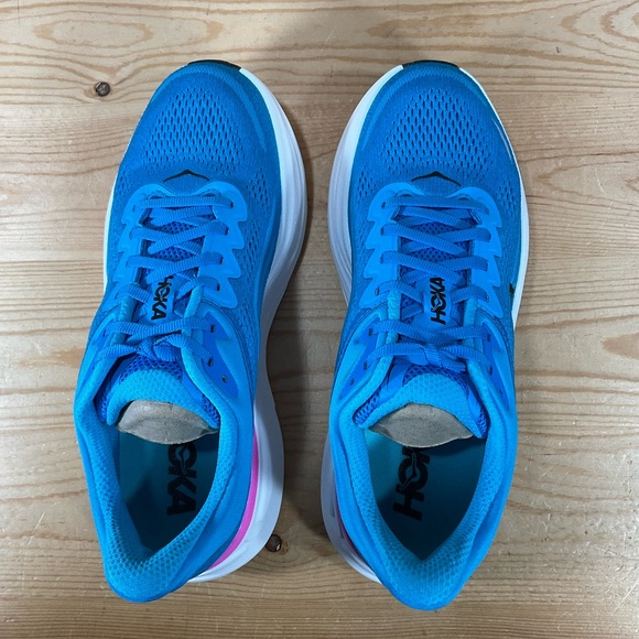 Hoka One Bondi 9 Running Shoes Women’s 9 B Skyward Blue Pink White 1162012 SNNF - Picture 3 of 9